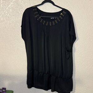 Apt. 9 Elegant Black Women's Blouse with Embellishments